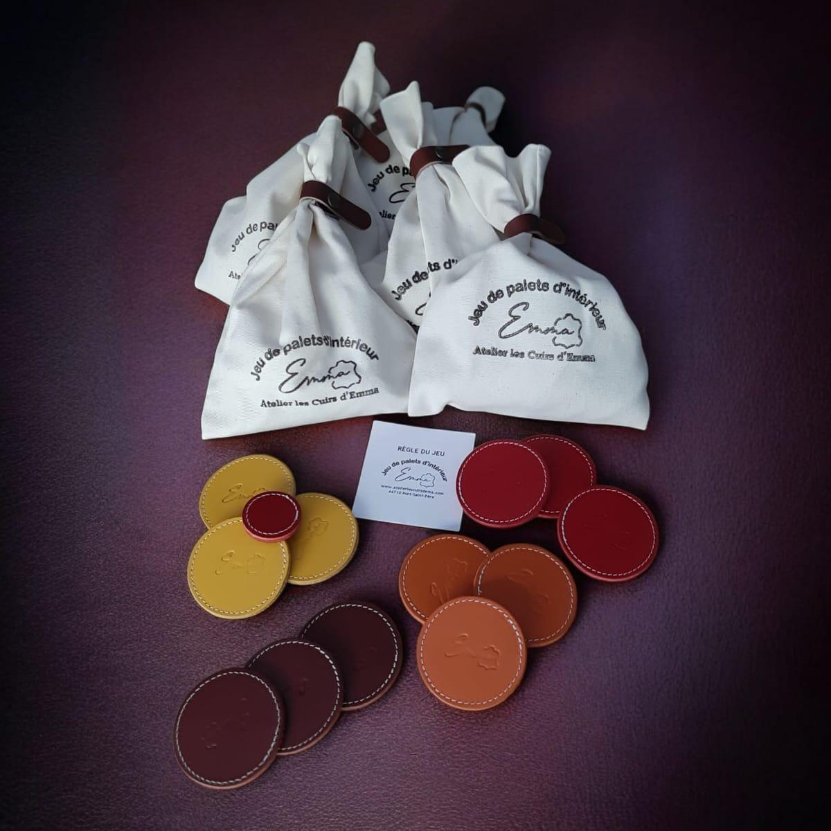 Jeu de palets d'intérieur en cuir