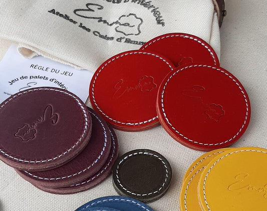Jeu de palets d'intérieur en cuir